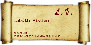 Labáth Vivien névjegykártya